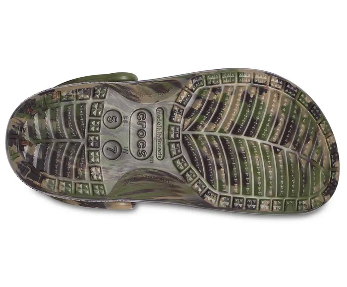 WomenMen Baya Marbled Clog Army Green Multi Crocs Clogs