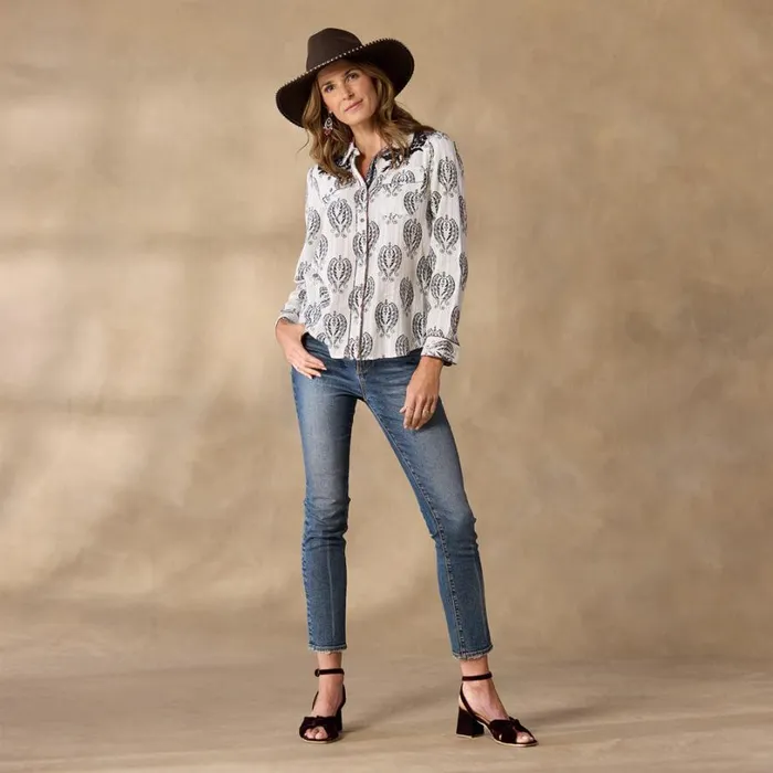 Women Michaela Shirt White Sundance Catalog Tops Women Michaela Shirt White Sundance Catalog Tops