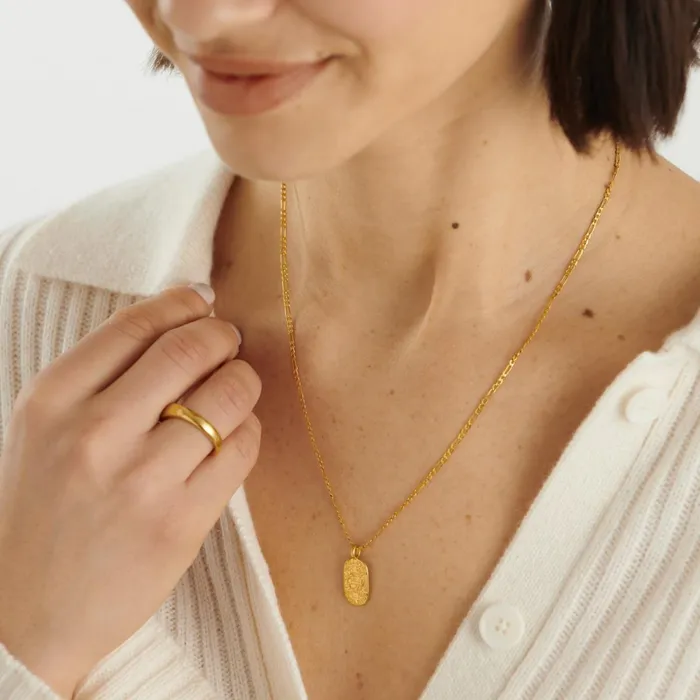 Women Necklaces Katie Loxton Waterproof Gold Zodiac 039Aquarius039 Necklace 8211 Aquarius Gift