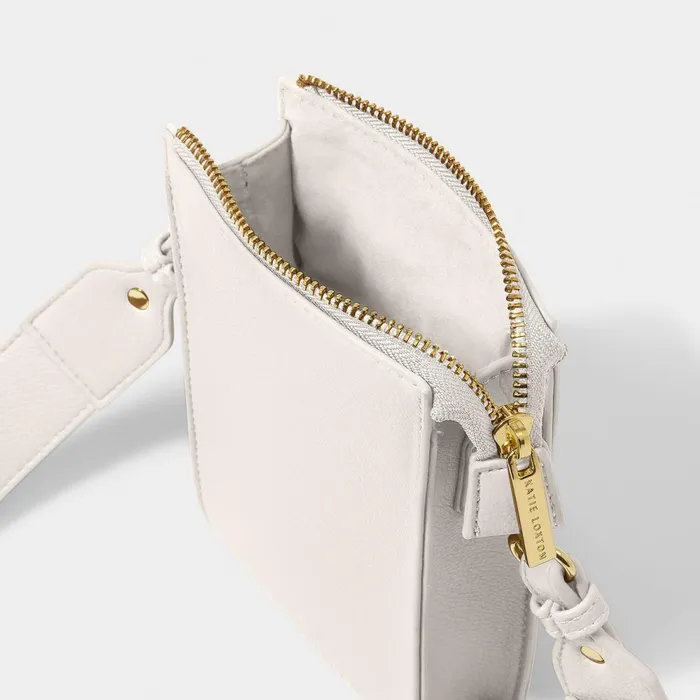 Women Phone Bags Katie Loxton Effie Slim Crossbody Bag In Off White 8211 Vegan Leather