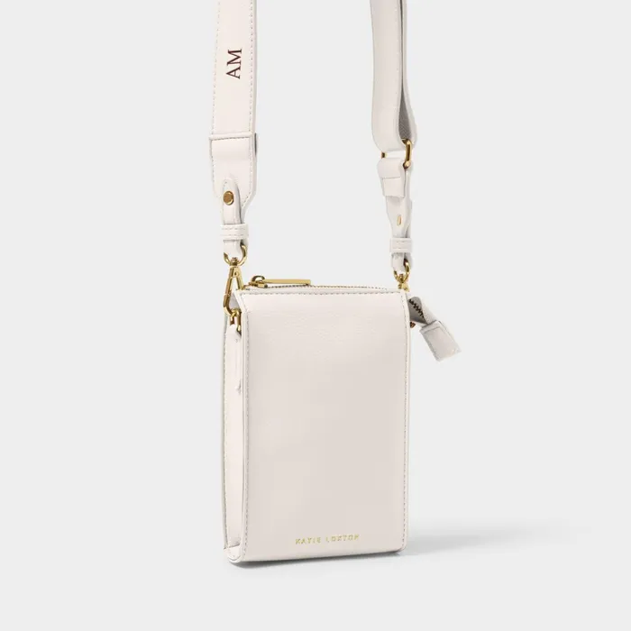 Women Phone Bags Katie Loxton Effie Slim Crossbody Bag In Off White 8211 Vegan Leather