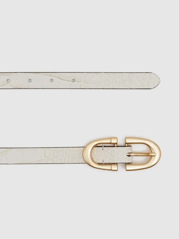 Women Reiss Belts Bailey Horseshoe Belt Cream