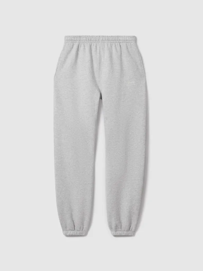Women Reiss Pants Days Active Fitted Cotton Joggers Heather Grey