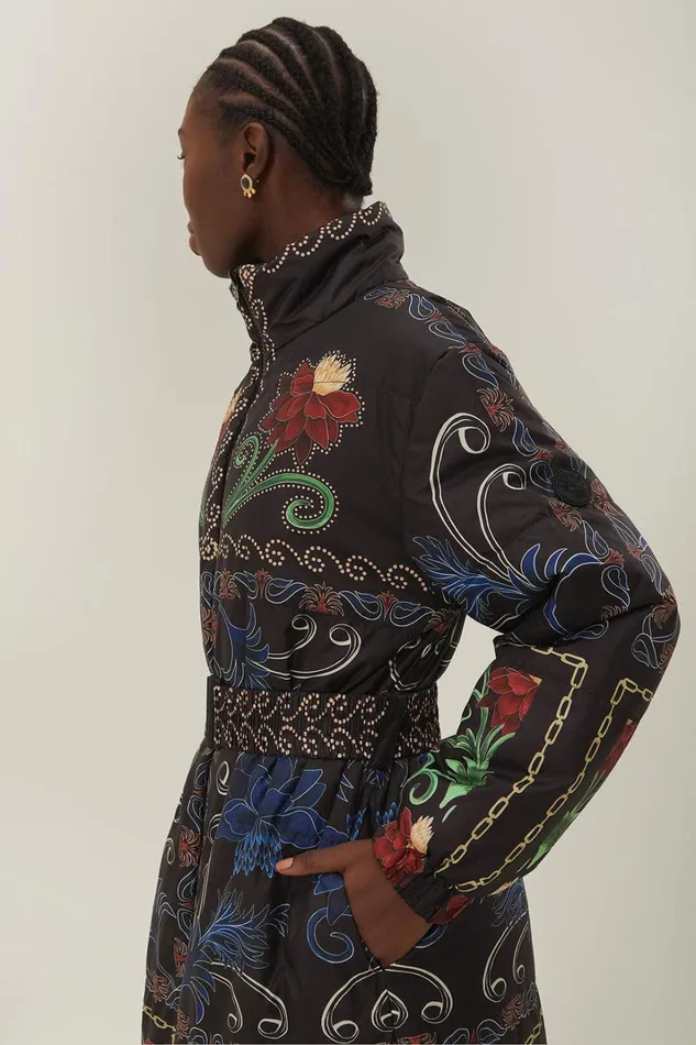 Women Reversible Flowing Beauty Puffer Jacket Flowing Beauty Blue FARM Rio Puffer Jackets