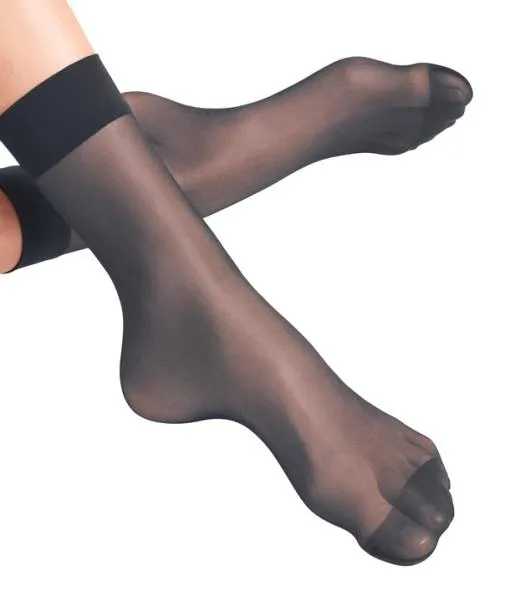 Women Seidenglatt 15 DEN Women Anklets Graphite FALKE Fullyfashioned Stockings