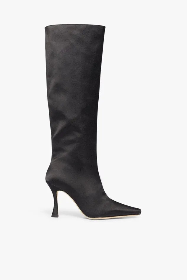 Women STAUD Boots CAMI BOOT BLACK SATIN