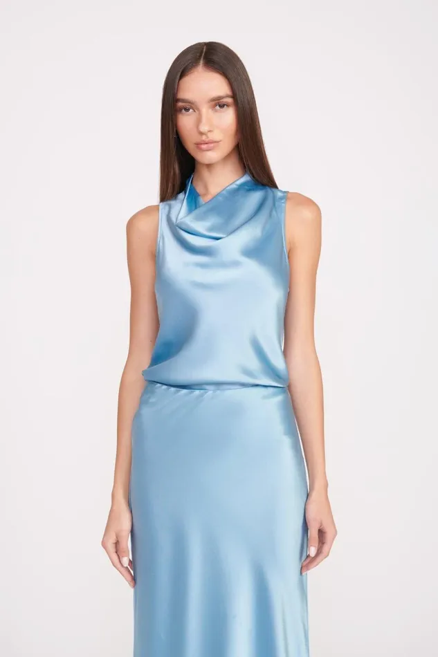 Women STAUD Occasion Dresses VOYAGE SKIRT FRENCH BLUE Women STAUD Occasion Dresses VOYAGE SKIRT FRENCH BLUE
