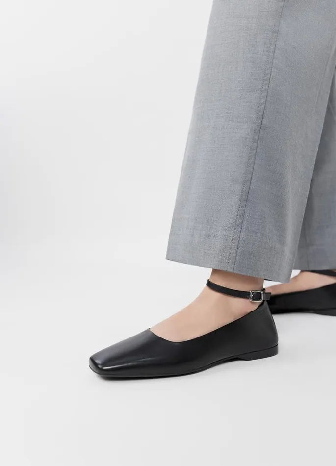 Women Vagabond Ballet Flats DELIA SHOES Black Leather