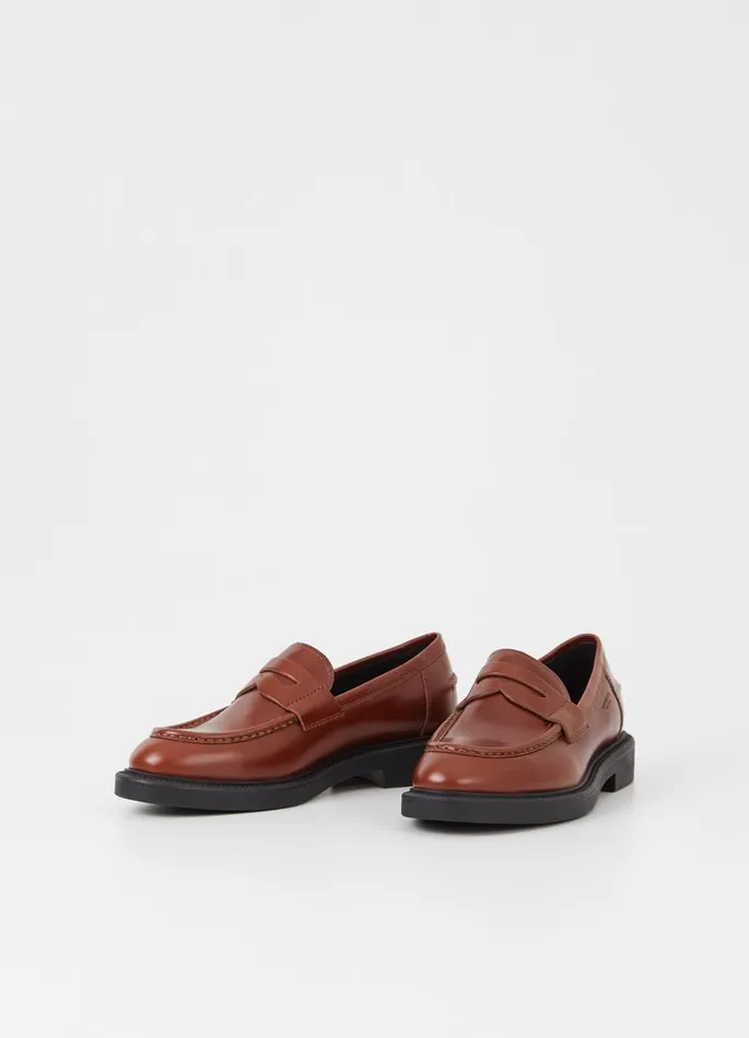 Women Vagabond Loafers ALEX W LOAFER Brown Leather