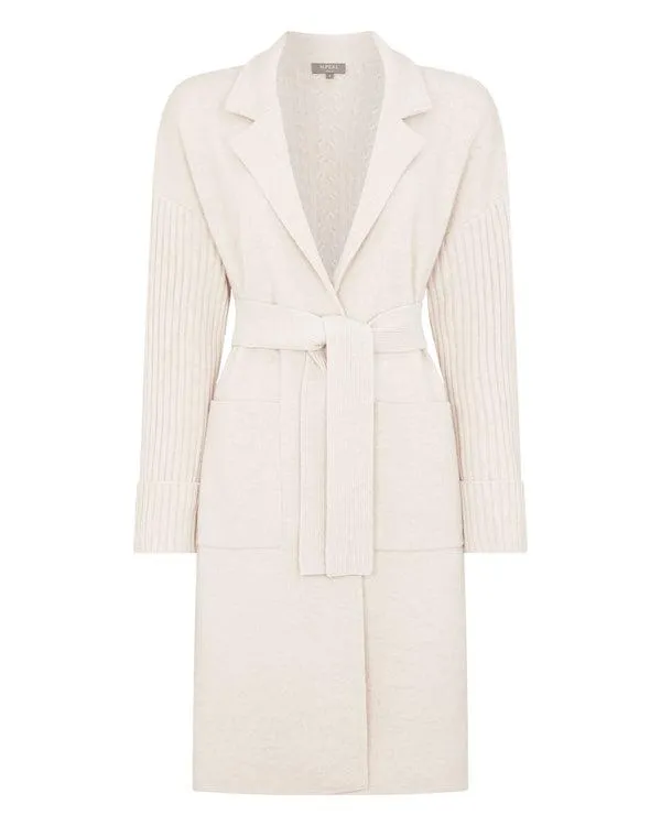Women Women039s Cable Back Cashmere Coat PREORDERIn Ecru White Ecru White NPeal Coats and Jackets