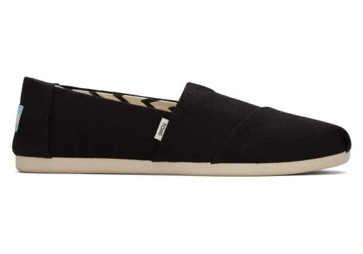 Women WomenAlpargata Black Recycled Cotton Wide Width Black Wide TOMS Alpargatas