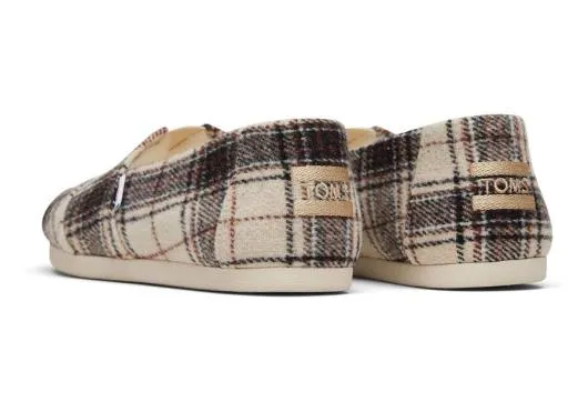 Women WomenAlpargata Natural Plaid With Faux Fur Plaid Biscotti TOMS Exclusives