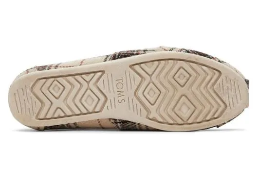 Women WomenAlpargata Natural Plaid With Faux Fur Plaid Biscotti TOMS Exclusives