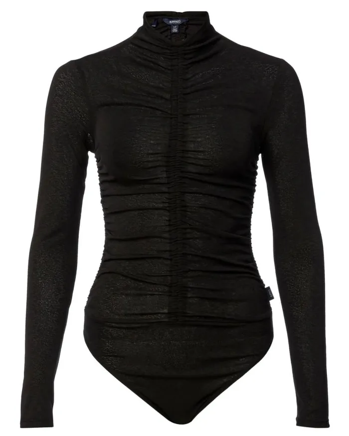 Women Zadie Ruched Bodysuit Black Buffalo David Bitton Tops and Tees