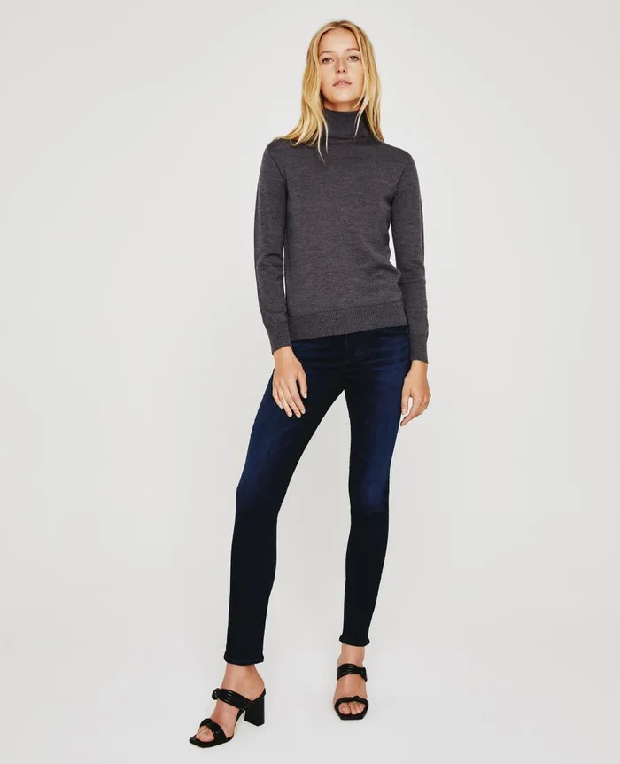Zuri Turtleneck Heather Charcoal Women AG Jeans Tops and Shirts Zuri Turtleneck Heather Charcoal Women AG Jeans Tops and Shirts