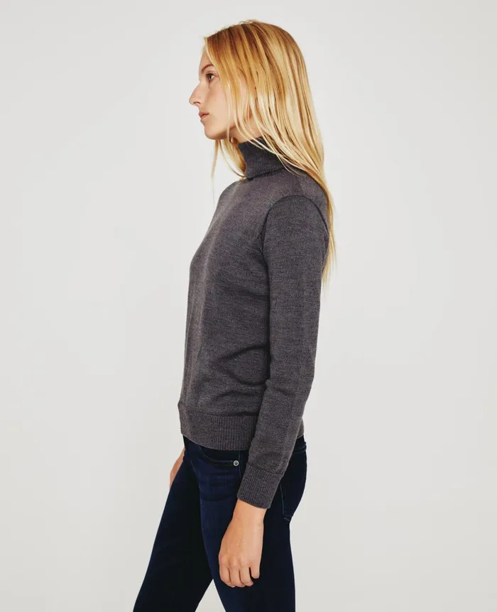 Zuri Turtleneck Heather Charcoal Women AG Jeans Tops and Shirts Zuri Turtleneck Heather Charcoal Women AG Jeans Tops and Shirts