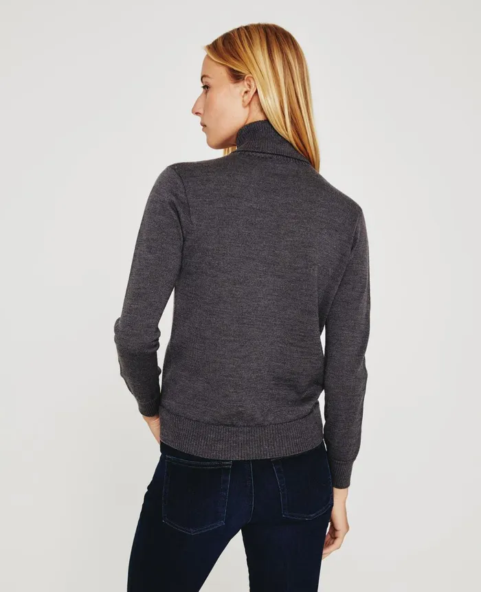 Zuri Turtleneck Heather Charcoal Women AG Jeans Tops and Shirts Zuri Turtleneck Heather Charcoal Women AG Jeans Tops and Shirts