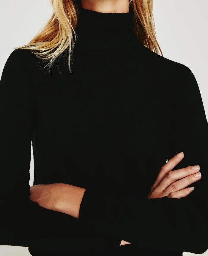 Zuri Turtleneck True Black Women AG Jeans Tops and Shirts Zuri Turtleneck True Black Women AG Jeans Tops and Shirts